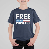 Free Portland Patriotic T Shirt For Kid Bold Political Statement American Flag - Wonder Print Shop