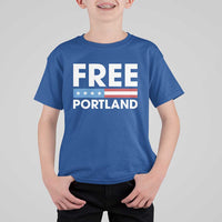Free Portland Patriotic T Shirt For Kid Bold Political Statement American Flag - Wonder Print Shop