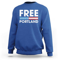 Free Portland Patriotic Sweatshirt Bold Political Statement American Flag - Wonder Print Shop