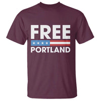 Free Portland Patriotic T Shirt Bold Political Statement American Flag - Wonder Print Shop