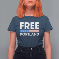 Free Portland Patriotic T Shirt For Women Bold Political Statement American Flag - Wonder Print Shop