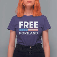 Free Portland Patriotic T Shirt For Women Bold Political Statement American Flag - Wonder Print Shop