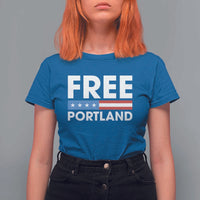 Free Portland Patriotic T Shirt For Women Bold Political Statement American Flag - Wonder Print Shop