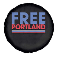 Free Portland Bold Patriotic Spare Tire Cover Red White and Blue Protest Statement - Wonder Print Shop