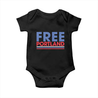 Free Portland Bold Patriotic Baby Onesie Red White and Blue Protest Statement - Wonder Print Shop