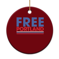 Free Portland Bold Patriotic Ceramic Ornament Red White and Blue Protest Statement - Wonder Print Shop