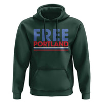 Free Portland Bold Patriotic Hoodie Red White and Blue Protest Statement - Wonder Print Shop