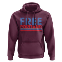 Free Portland Bold Patriotic Hoodie Red White and Blue Protest Statement - Wonder Print Shop