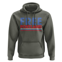 Free Portland Bold Patriotic Hoodie Red White and Blue Protest Statement - Wonder Print Shop