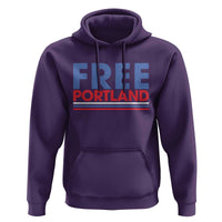 Free Portland Bold Patriotic Hoodie Red White and Blue Protest Statement - Wonder Print Shop