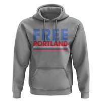 Free Portland Bold Patriotic Hoodie Red White and Blue Protest Statement - Wonder Print Shop