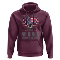 America Land of No Kings Hoodie Because of the Brave We The People Patriotic Eagle - Wonder Print Shop