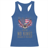 America Land of No Kings Racerback Tank Top Because of the Brave We The People Patriotic Eagle - Wonder Print Shop