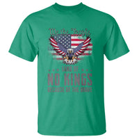 America Land of No Kings T Shirt Because of the Brave We The People Patriotic Eagle - Wonder Print Shop