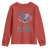 America Land of No Kings Youth Sweatshirt Because of the Brave We The People Patriotic Eagle - Wonder Print Shop