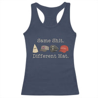 Same Shit Different Hat Racerback Tank Top - Wonder Print Shop