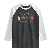 Same Shit Different Hat Raglan Shirt - Wonder Print Shop