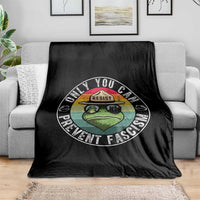 Only You Can Prevent Fascism Frog Resist Protest Throw Blanket Free Portland Oregon Freedom Retro - Wonder Print Shop