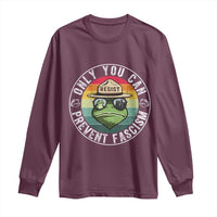 Only You Can Prevent Fascism Frog Resist Protest Long Sleeve Shirt Free Portland Oregon Freedom Retro - Wonder Print Shop