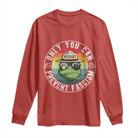Only You Can Prevent Fascism Frog Resist Protest Long Sleeve Shirt Free Portland Oregon Freedom Retro - Wonder Print Shop