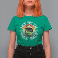 Only You Can Prevent Fascism Frog Resist Protest T Shirt For Women Free Portland Oregon Freedom Retro - Wonder Print Shop