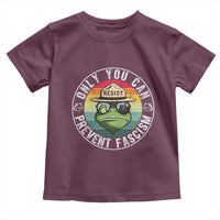 Only You Can Prevent Fascism Frog Resist Protest Toddler T Shirt Free Portland Oregon Freedom Retro - Wonder Print Shop