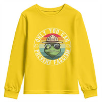Only You Can Prevent Fascism Frog Resist Protest Youth Sweatshirt Free Portland Oregon Freedom Retro - Wonder Print Shop