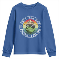 Only You Can Prevent Fascism Frog Resist Protest Youth Sweatshirt Free Portland Oregon Freedom Retro - Wonder Print Shop
