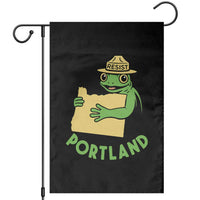 Portland Frog Resist Garden Flag Oregon Map Vintage Graphic - Wonder Print Shop