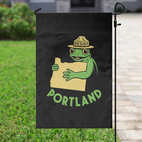 Portland Frog Resist Garden Flag Oregon Map Vintage Graphic - Wonder Print Shop
