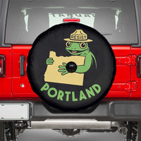 Portland Frog Resist Spare Tire Cover Oregon Map Vintage Graphic - Wonder Print Shop