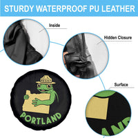 Portland Frog Resist Spare Tire Cover Oregon Map Vintage Graphic - Wonder Print Shop