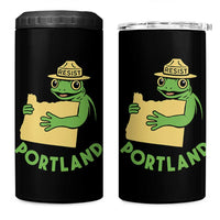 Portland Frog Resist 4 in 1 Can Cooler Tumbler Oregon Map Vintage Graphic - Wonder Print Shop