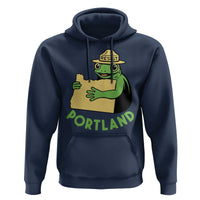 Portland Frog Resist Hoodie Oregon Map Vintage Graphic - Wonder Print Shop