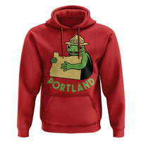 Portland Frog Resist Hoodie Oregon Map Vintage Graphic - Wonder Print Shop