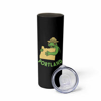 Portland Frog Resist Skinny Tumbler Oregon Map Vintage Graphic - Wonder Print Shop