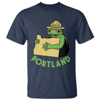Portland Frog Resist T Shirt Oregon Map Vintage Graphic - Wonder Print Shop