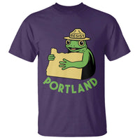 Portland Frog Resist T Shirt Oregon Map Vintage Graphic - Wonder Print Shop