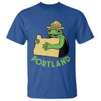 Portland Frog Resist T Shirt Oregon Map Vintage Graphic - Wonder Print Shop