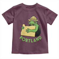 Portland Frog Resist Toddler T Shirt Oregon Map Vintage Graphic - Wonder Print Shop