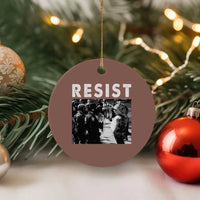 Portland Resist Frog Ceramic Ornament Oregon Iconic Frogs Photo Protest Moment - Wonder Print Shop
