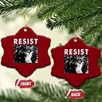 Portland Resist Frog Ceramic Ornament Oregon Iconic Frogs Photo Protest Moment - Wonder Print Shop