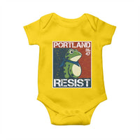 Portland Resist Retro Frog 8647 Baby Onesie Political Satire Protest Poster Graphic - Wonder Print Shop