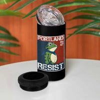 Portland Resist Retro Frog 8647 4 in 1 Can Cooler Tumbler Political Satire Protest Poster Graphic - Wonder Print Shop