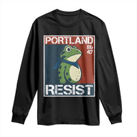 Portland Resist Retro Frog 8647 Long Sleeve Shirt Political Satire Protest Poster Graphic - Wonder Print Shop