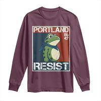 Portland Resist Retro Frog 8647 Long Sleeve Shirt Political Satire Protest Poster Graphic - Wonder Print Shop