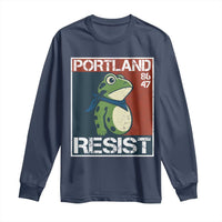 Portland Resist Retro Frog 8647 Long Sleeve Shirt Political Satire Protest Poster Graphic - Wonder Print Shop