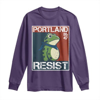 Portland Resist Retro Frog 8647 Long Sleeve Shirt Political Satire Protest Poster Graphic - Wonder Print Shop