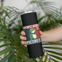 Portland Resist Retro Frog 8647 Skinny Tumbler Political Satire Protest Poster Graphic - Wonder Print Shop