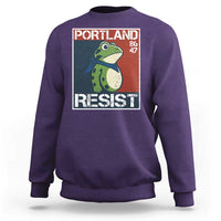 Portland Resist Retro Frog 8647 Sweatshirt Political Satire Protest Poster Graphic - Wonder Print Shop
